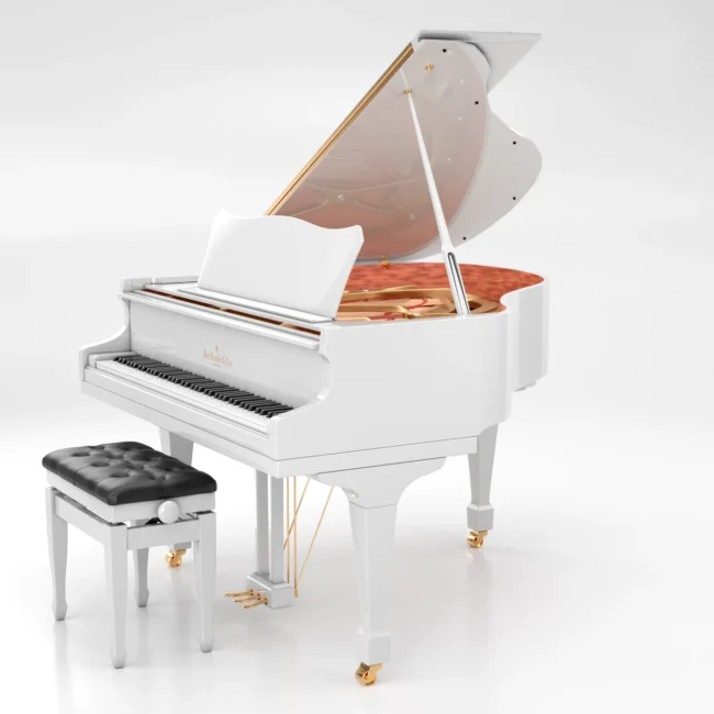 Wm Knabe & Co. WG-49 Baby Grand Piano White Polish